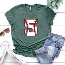 Personalized Baseball Number Minimalist T-Shirt