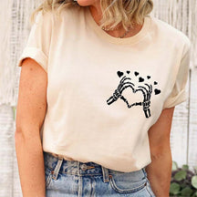 Skeleton Hand Heart T-Shirt