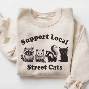 Support Local Street Cats Sweatshirt