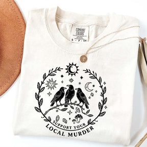 Support Your Local Murder Sun And Moon T-Shirt