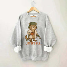 Litter's Full Christmas Vacation Cat Sweatshirt