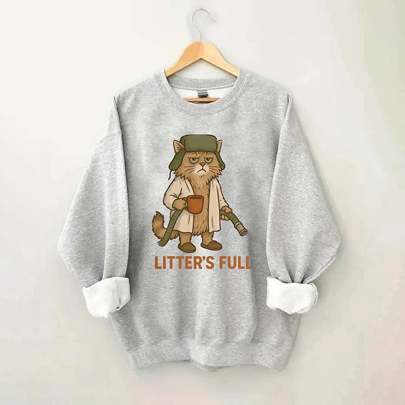 Litter's Full Christmas Vacation Cat Sweatshirt