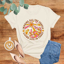 Imagine All The People Living Life In Peace T-Shirt