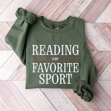 Reading is My Favorite Sport Booklover Sweatshirt