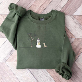 Dog Christmas Snowman Sweatshirt