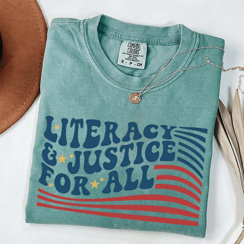 Literacy And Justice For All T-Shirt