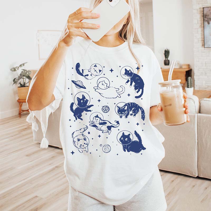 Funny Cats in Space T-Shirt