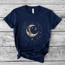 Crescent Moon And Stars Mystic Bohemian T-Shirt