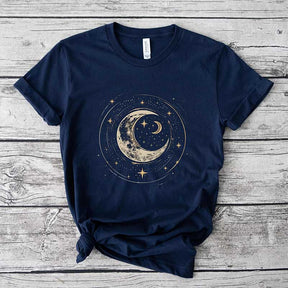 Crescent Moon And Stars Mystic Bohemian T-Shirt