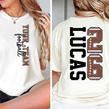 Custom Team Football Name And Number T-Shirt