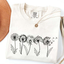 Dandelion Floral Comfort Colors Womens T-Shirt