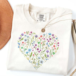Wildflower Heart Graphic T-Shirt