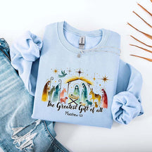 The Greatest Gift of All Matthew 1:21 Bible Sweatshirt