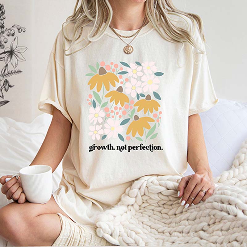 Growth Not Perfection Positive Affirmation T-Shirt