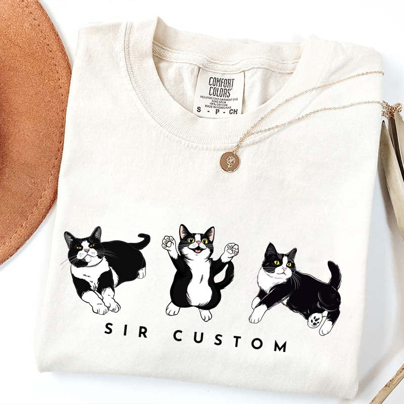 Custom Tuxedo Cat T-Shirt