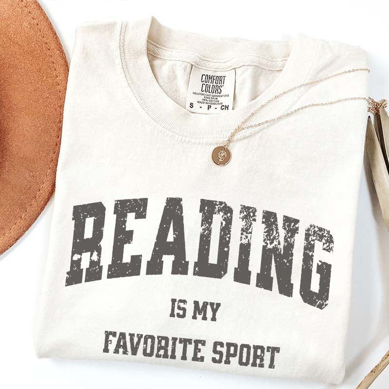 Retro Reading Is My Favorite Sport Cute T-Shirt