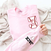 Personalized Baseball Heart Sweatshirt