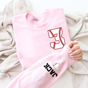 Personalized Baseball Heart Sweatshirt