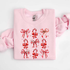 Coquette Christmas Candy Sweatshirt