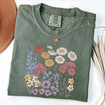 Botanical Print Wildflowers Vibes Sweatshirt