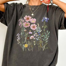 Pressed Flowers Whimsigoth T-Shirt