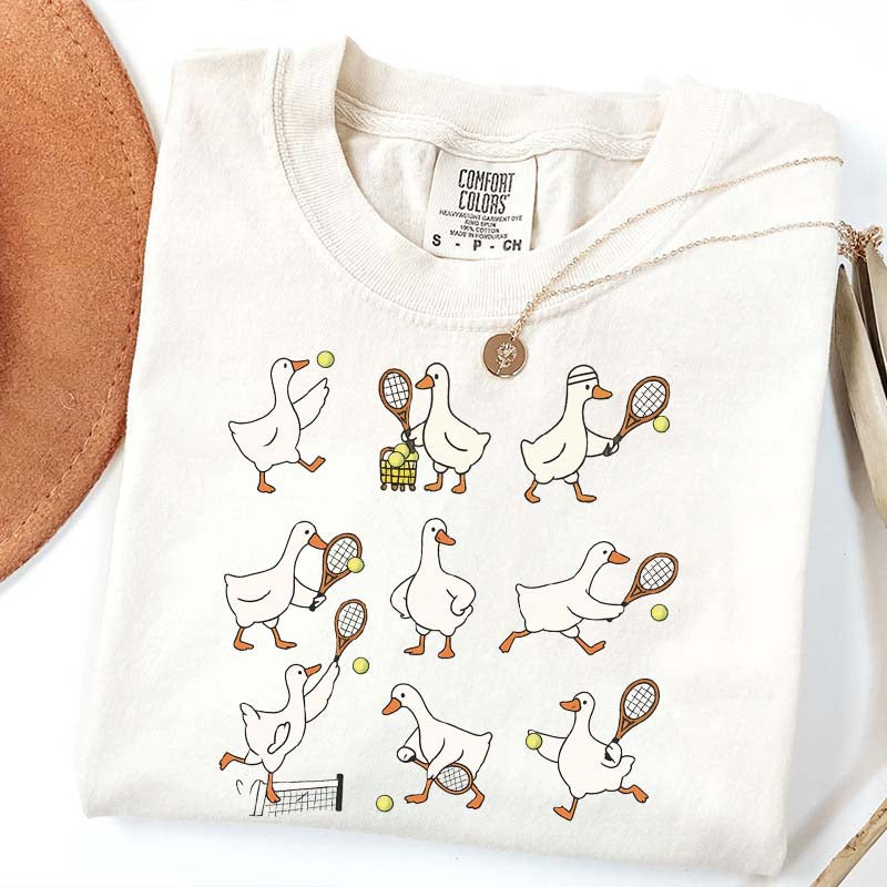 Cute Goose Tennis Sports T-Shirt