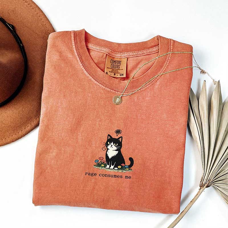 Funny Cat Meme Floral T-Shirt