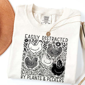 Easily Distracted By Plants and Peckers Wildflowers T-Shirt