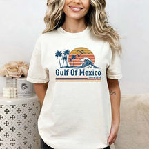 Retro Sunset Gulf Of Mexico Since 1550 T-Shirt
