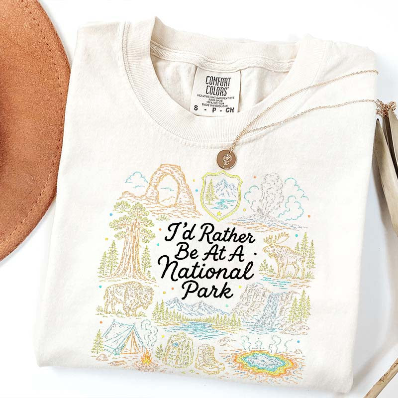 National Park Adventure Camping Girl T-Shirt