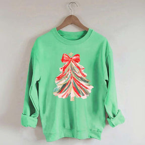 Red Bow Christmas Tree Sweatshirt