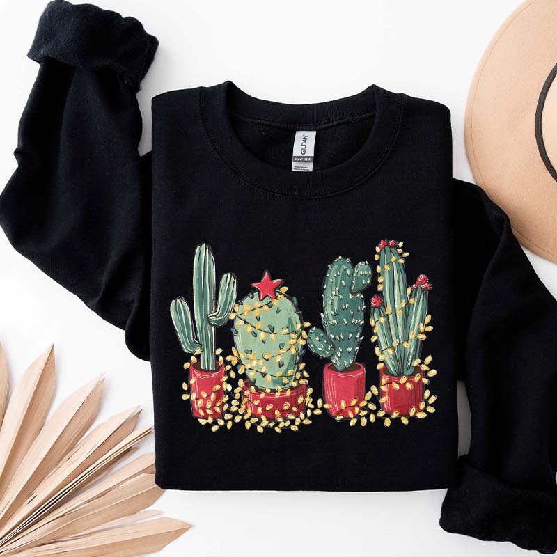 Christmas Cactus Cute Sweatshirt