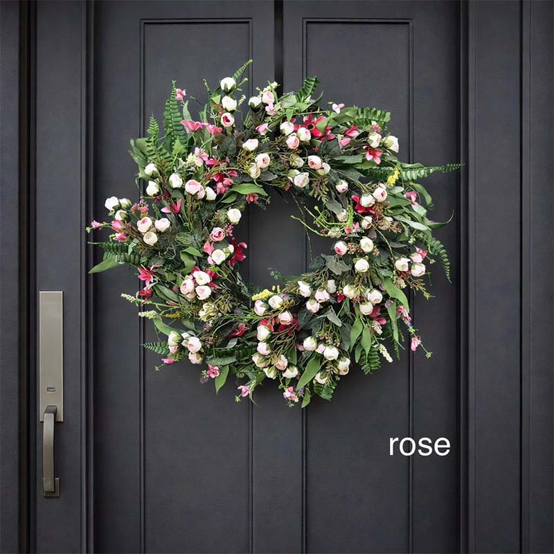 Spring & Summer Floral Vibrant Meadow Wreath