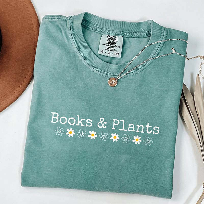 Book Lover Reading & Plants T-Shirt
