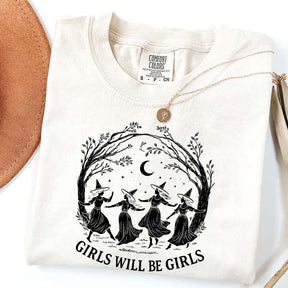Vintage Girls Will Be Girls Witch T-Shirt