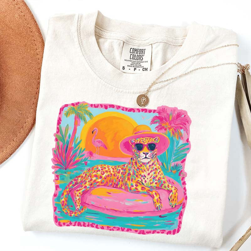Retro Viral Summer Leopard T-Shirt