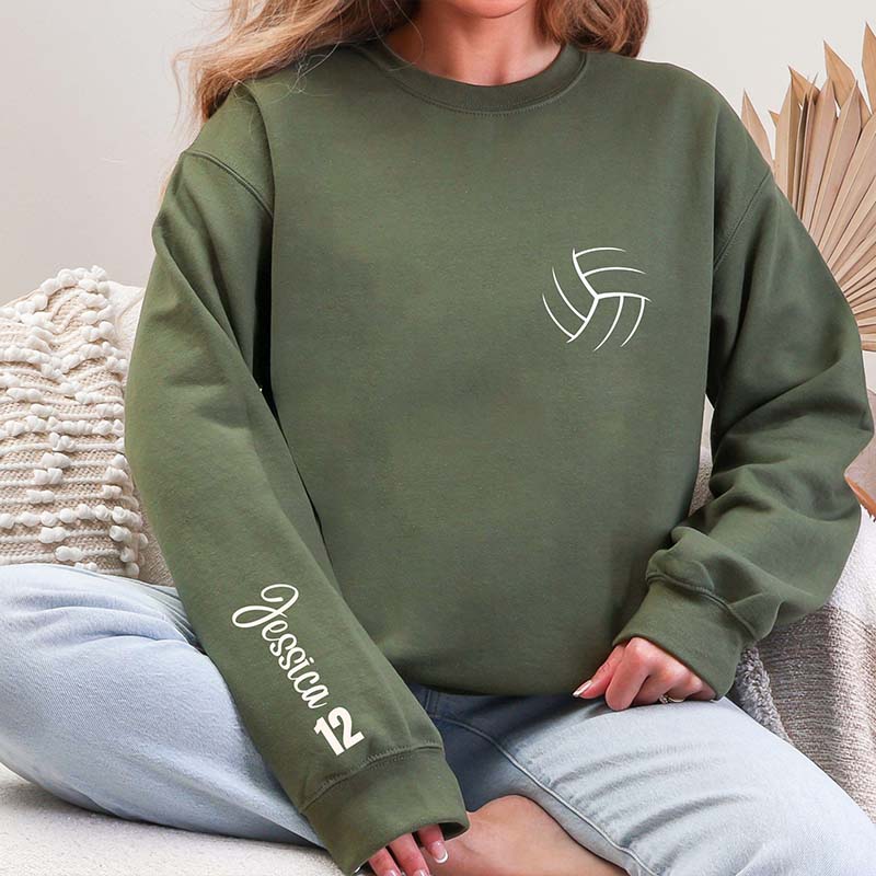 Personalized Volleyball With Name & Number Sweatshirt