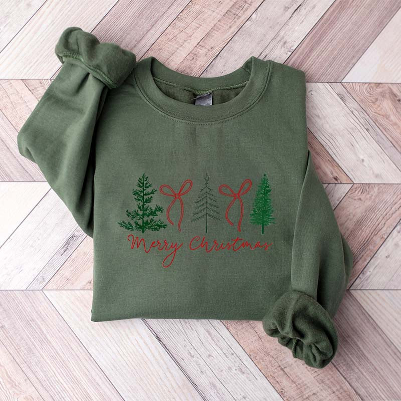 Preppy Christmas Tree Sweatshirt