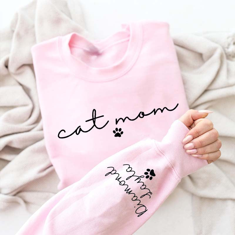 Custom Cat Mom Cute Sweatshirt