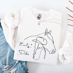 Custom Horse Present Equestrian Sweatshirt