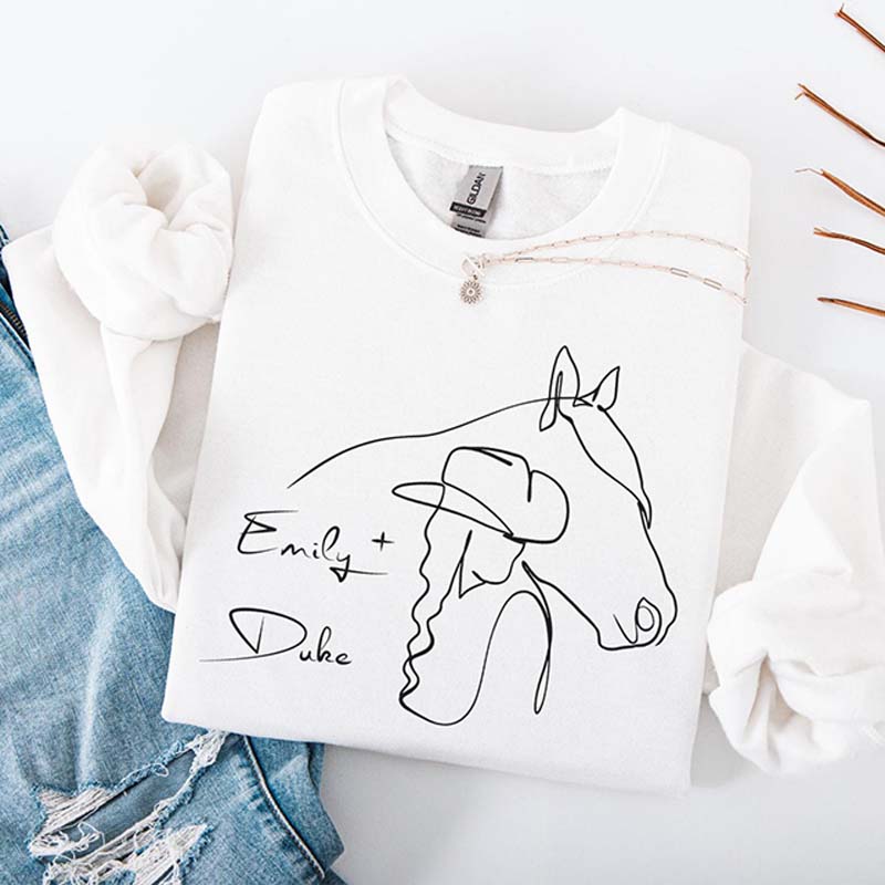 Custom Horse Present Equestrian Sweatshirt