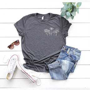 Pocket Windflower Dandelion Blossoms T-Shirt