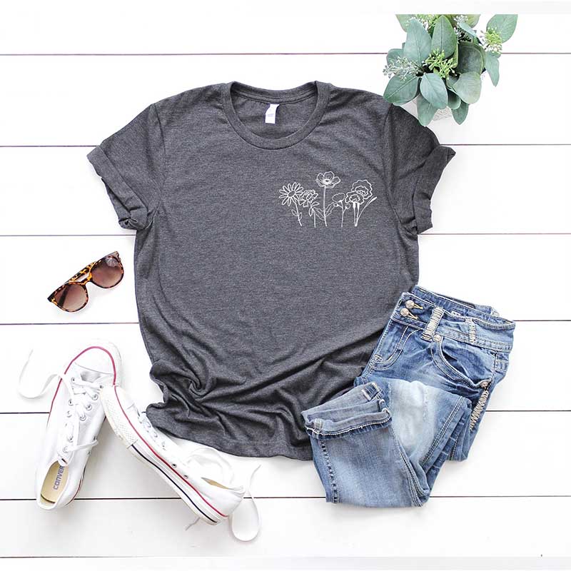 Pocket Windflower Dandelion Blossoms T-Shirt