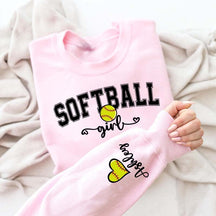 Custom Softball Girl Sweatshirt