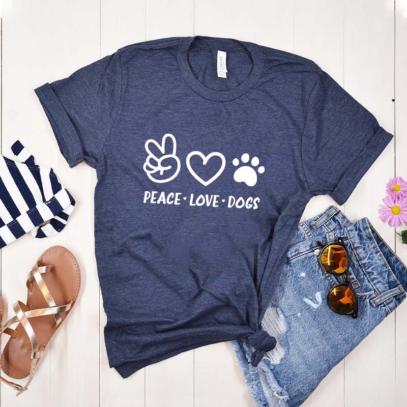 Peace Love Dogs Cute T-Shirt