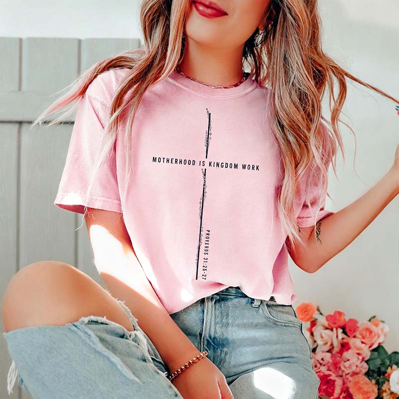 Motherhood Is Kingdom Work Wildflower T-Shirt
