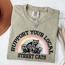 90's Funny Support Your Local Street Cats T-Shirt