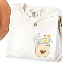 Wild Flowers Pocket Comfort Color T-Shirt