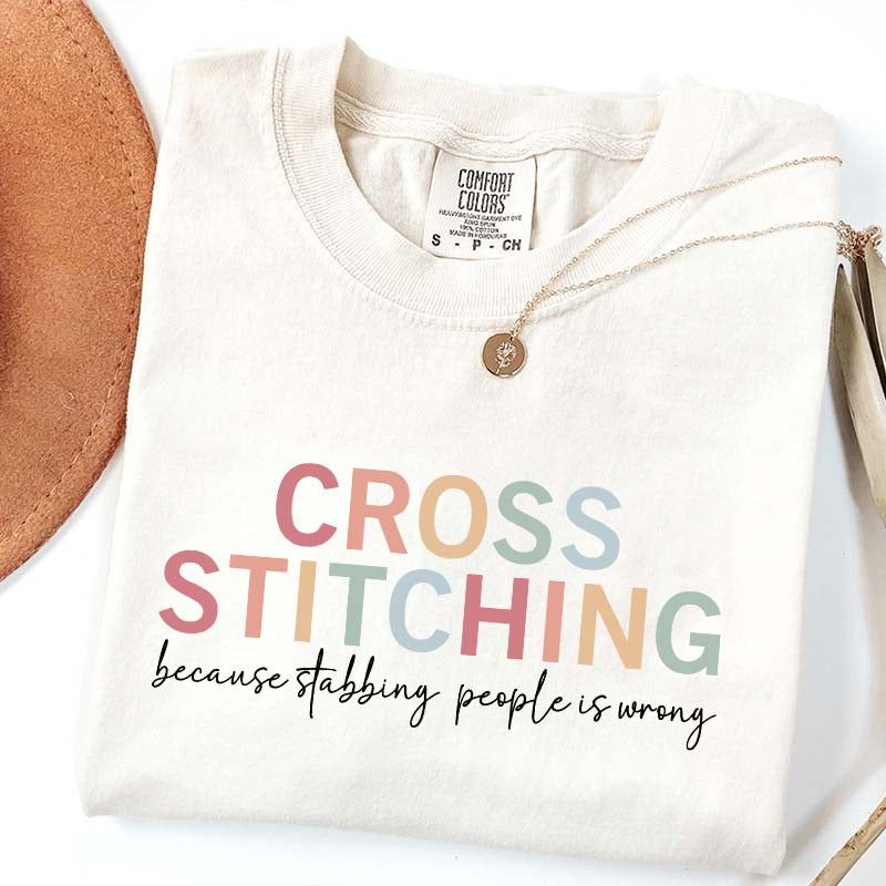 Cross Stitch Funny Crafting T-Shirt