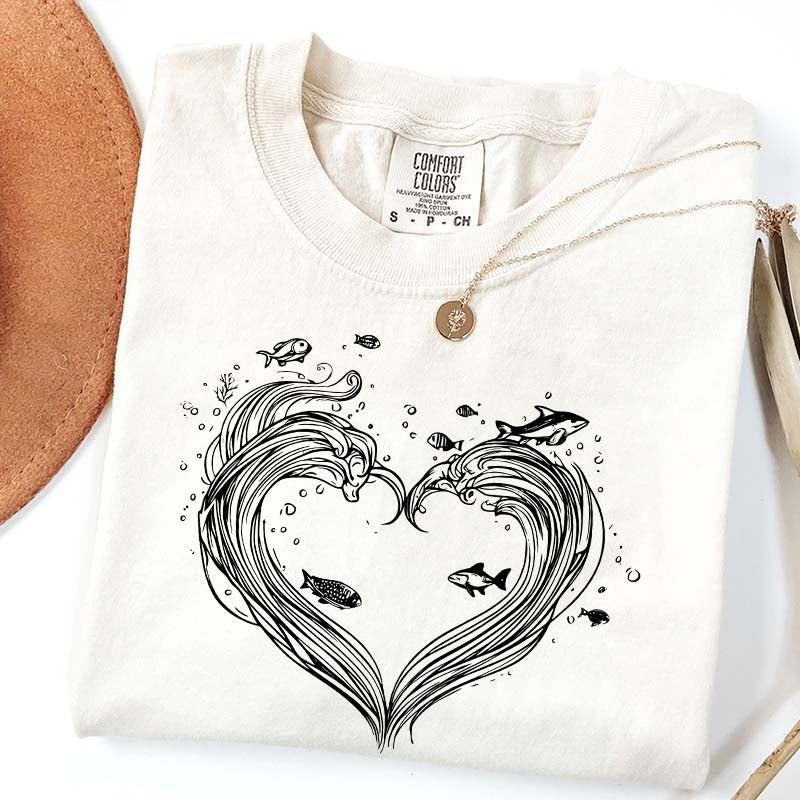 Heart Wave Comfort Colors T-Shirt